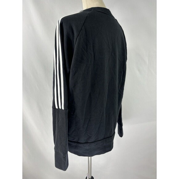 Adidas Pullover Sweatshirt Black Large Tunic Style Long Sleeve - Picture 3 of 10